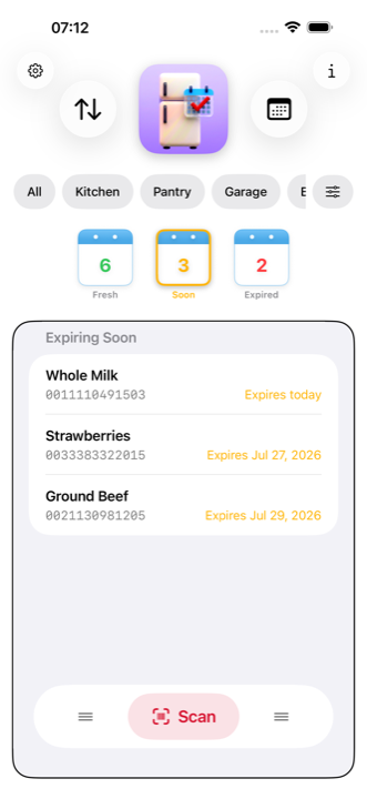 Expiring soon filter